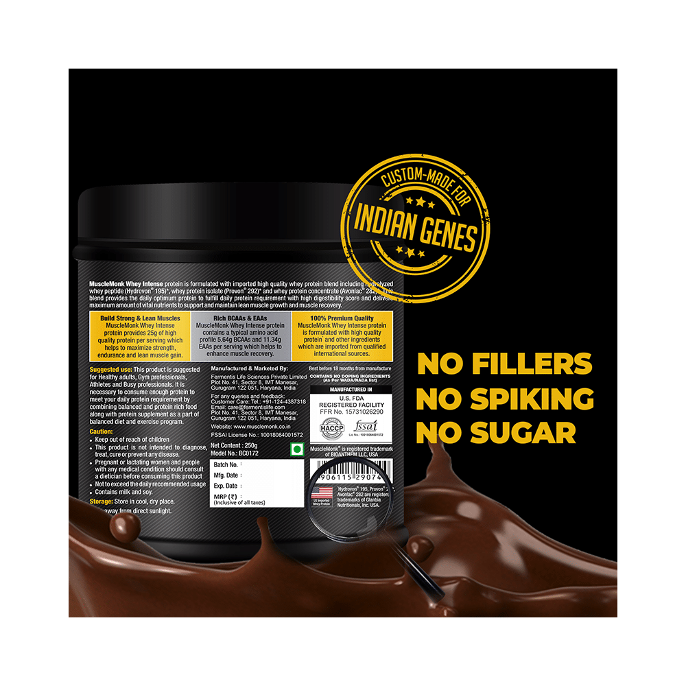Muscle Monk Whey Intense High Strength Whey Protein Blend Royal Chocolate - Image 2