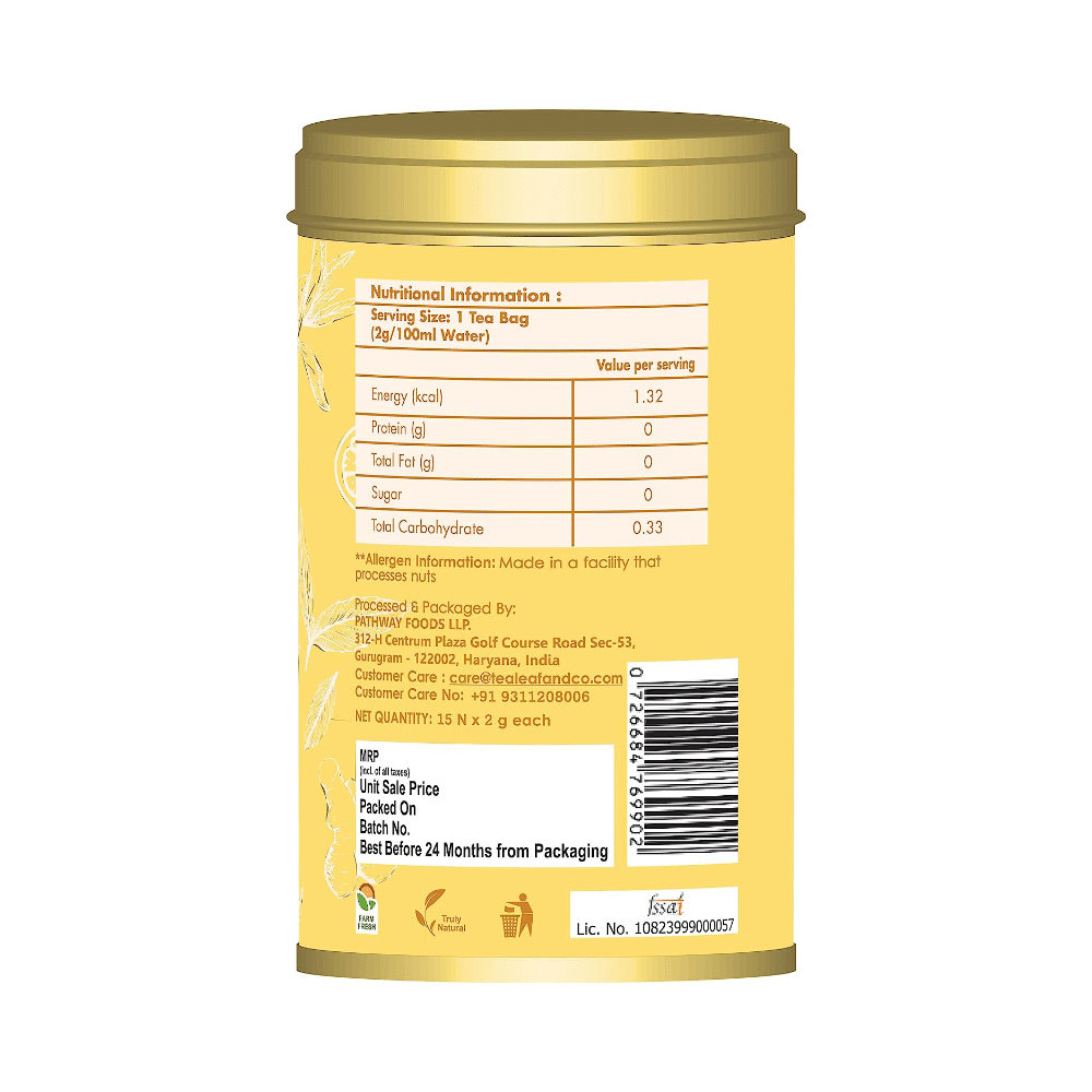 Tea Leaf & Co Lemon Ginger Green Tea (2gm Each) - Image 2