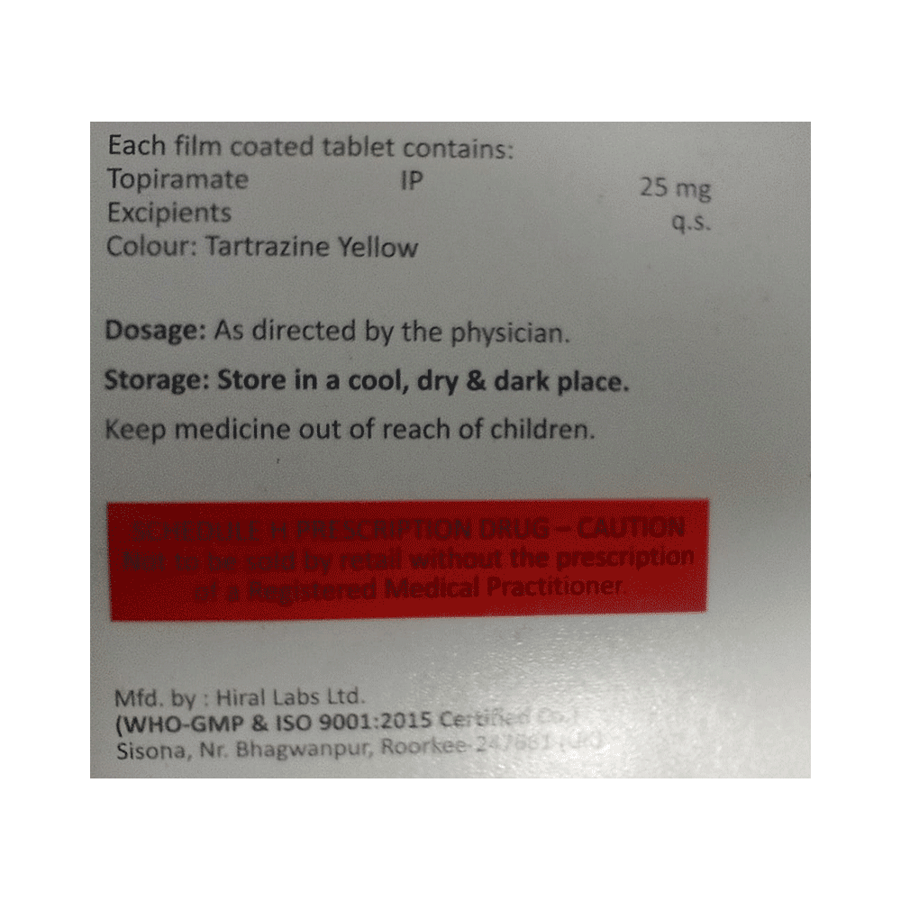 Topizin 25 Tablet - Image 2