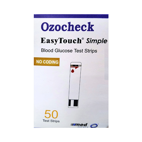 Ozocheck Easy Touch Simple Blood Glucose Test Strip (Only Strip) - Image 1