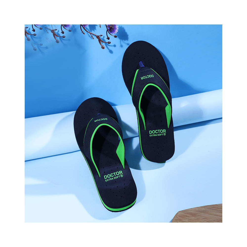 Doctor Extra Soft Ortho Care Orthopaedic Diabetic Pregnancy Comfort Flat Flipflops Slippers For Women Green 5 - Image 5