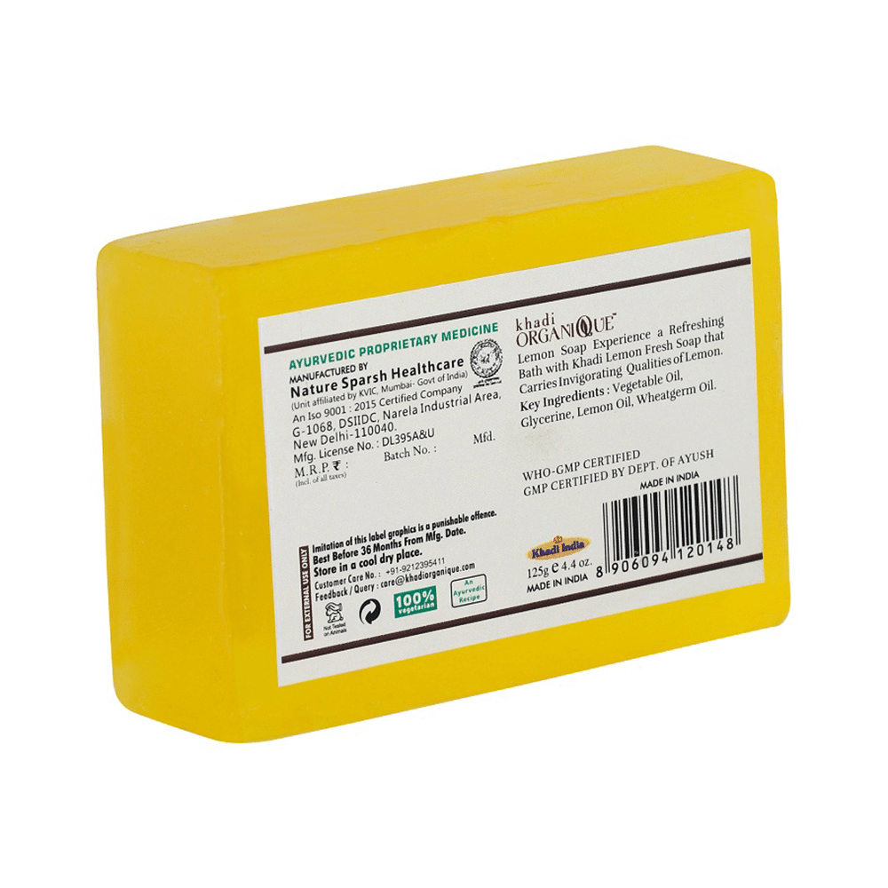 Khadi Organique Lemon Soap - Image 2
