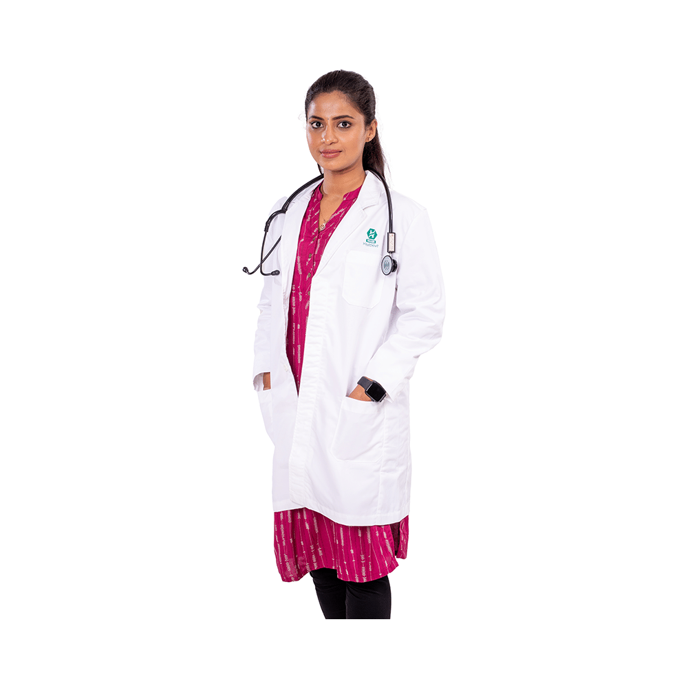 HealtHive Women Lab Coat for Doctors Medium White - Image 2