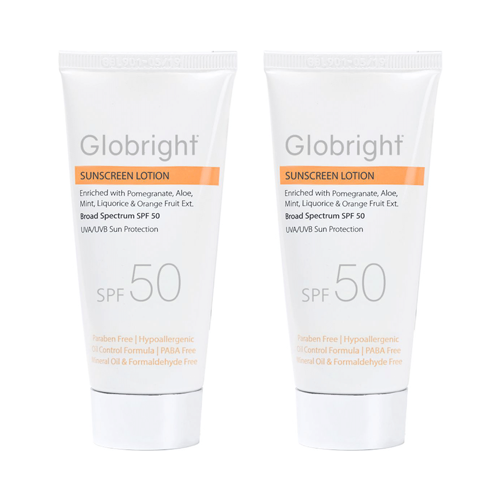 Globright Sunscreen Lotion SPF 50 (50ml Each) - Image 1