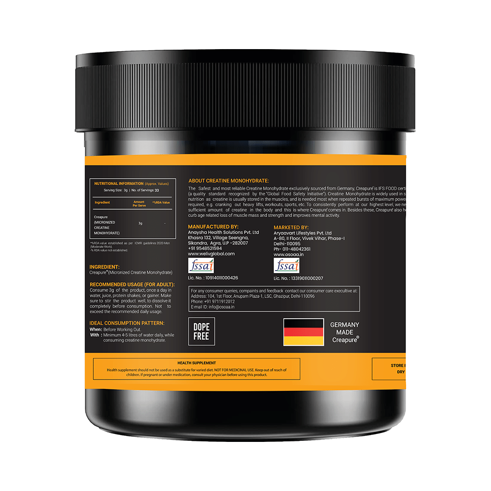 OSOAA Creatine Monohydrate Powder Unflavored - Image 2