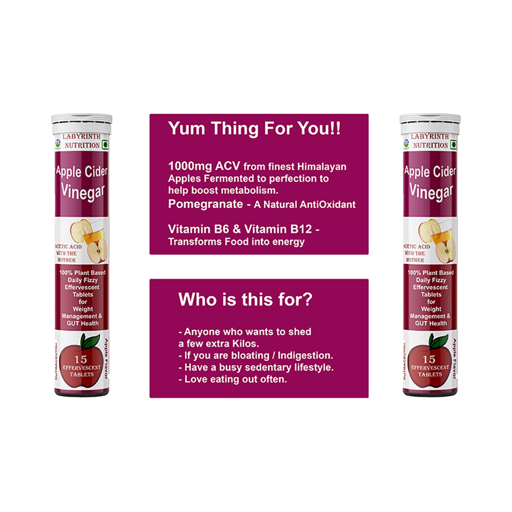Labyrinth ACV Effervescent Tablet (15 Each) Apple - Image 8