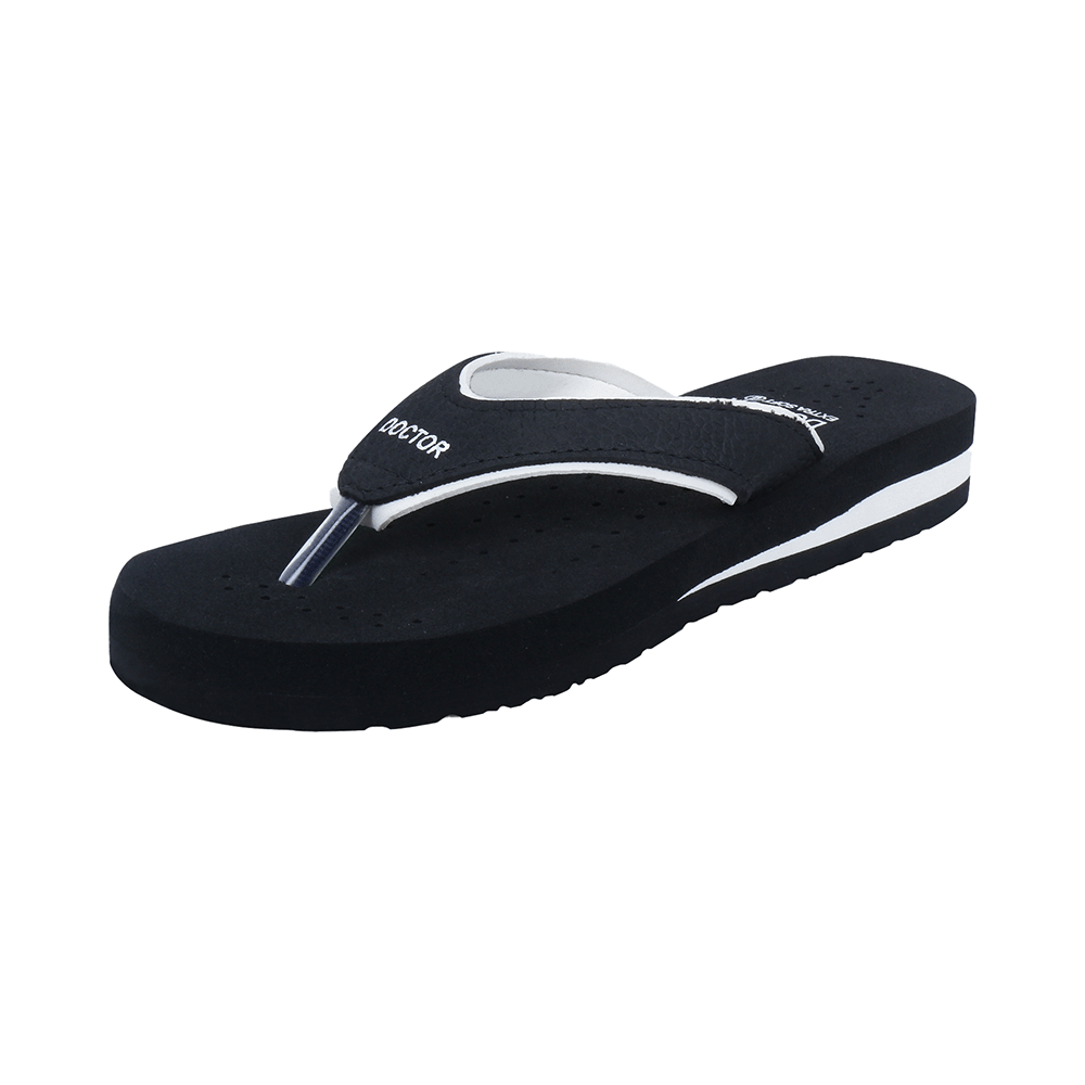 Doctor Extra Soft Ortho Care Orthopaedic Diabetic Pregnancy Comfort Flat Flipflops Slippers For Women 10 UK BK White - Image 6