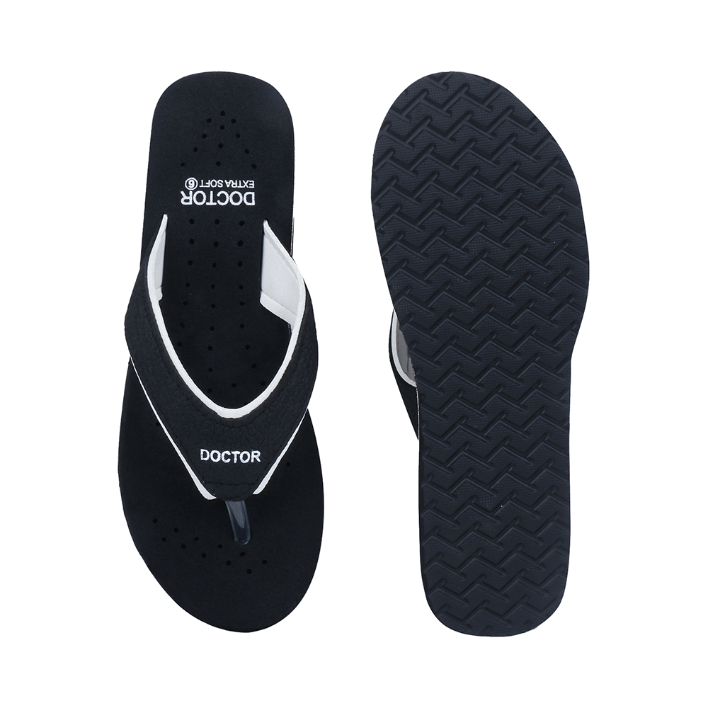 Doctor Extra Soft Ortho Care Orthopaedic Diabetic Pregnancy Comfort Flat Flipflops Slippers For Women 10 UK BK White - Image 7