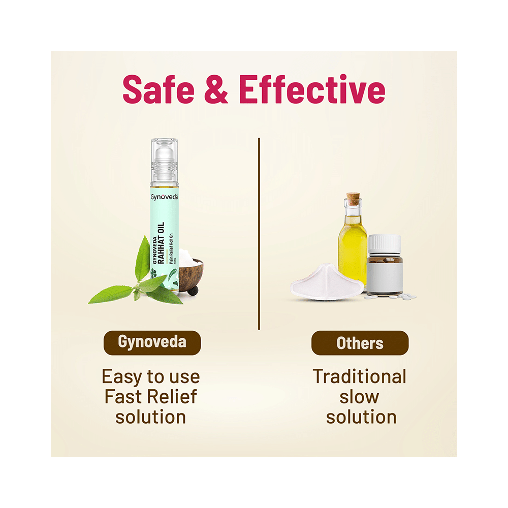 Gynoveda Rahhat Oil Pain Relief Roll On (10ml Each) - Image 6