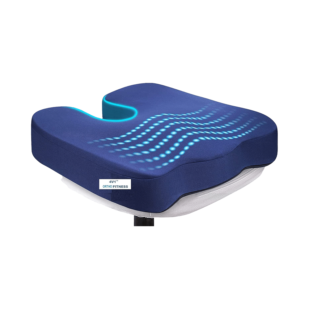 4V1 CX 8 Coccyx Orthopedic Seat Cushion Standard Blue