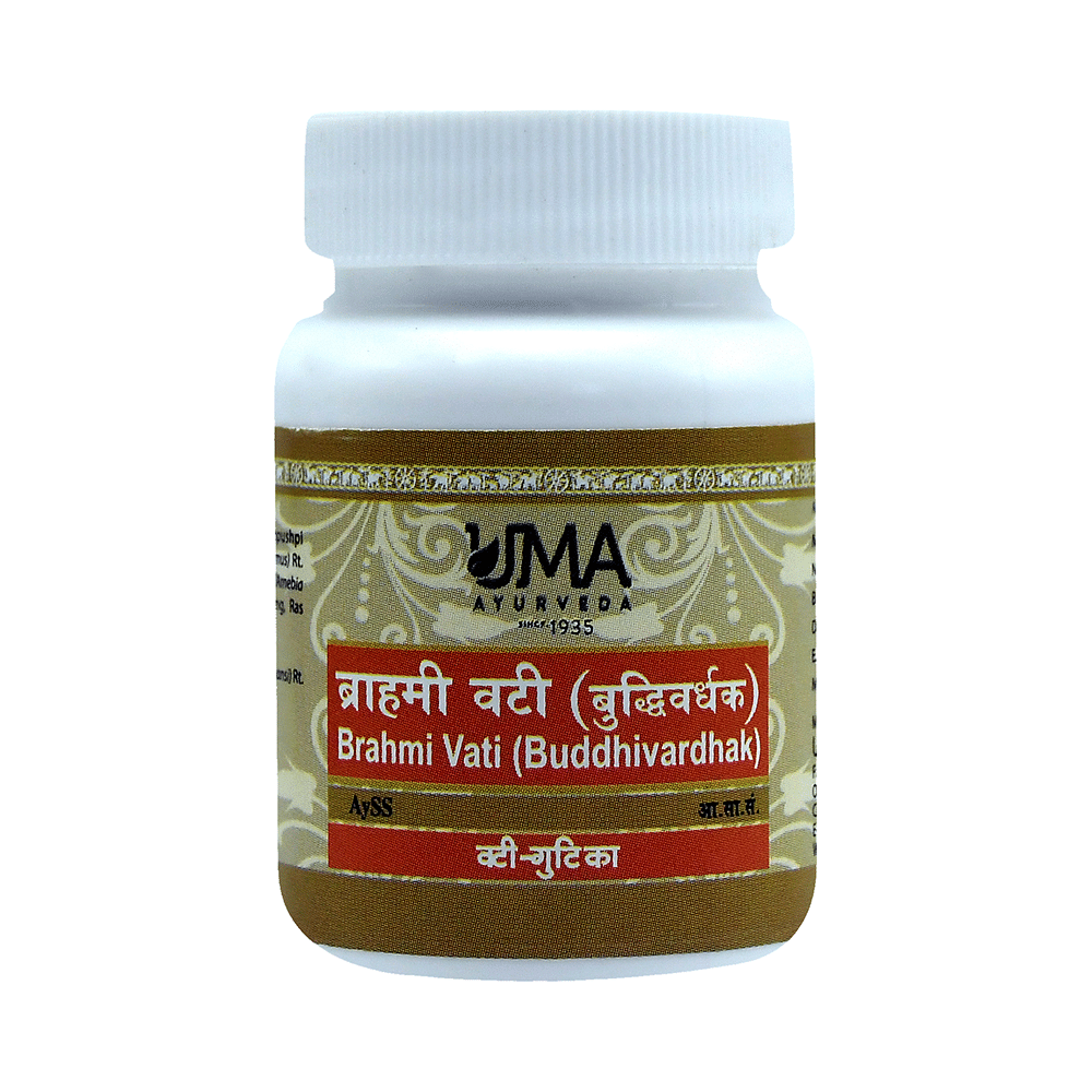 Uma Ayurveda Brahmi Vati (Buddhivardhak) Tablet - Image 1
