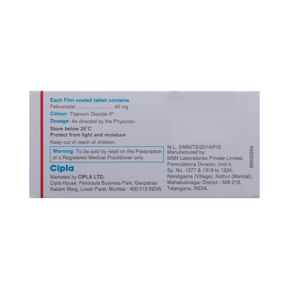 Febucip 40 Tablet - Image 3