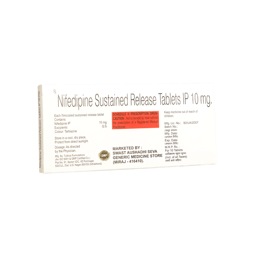 Genericart Nifedipine 10mg Tablet SR - Image 2