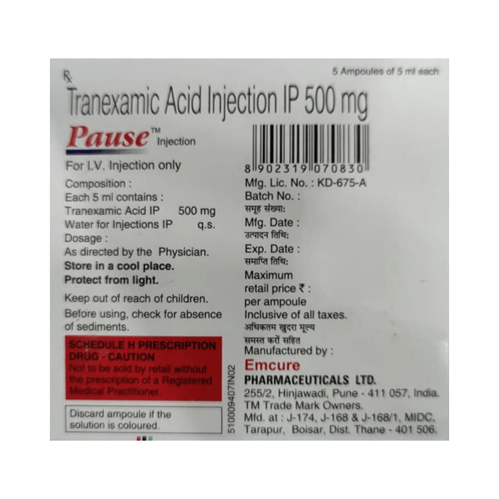 Pause 500mg Injection - Image 2
