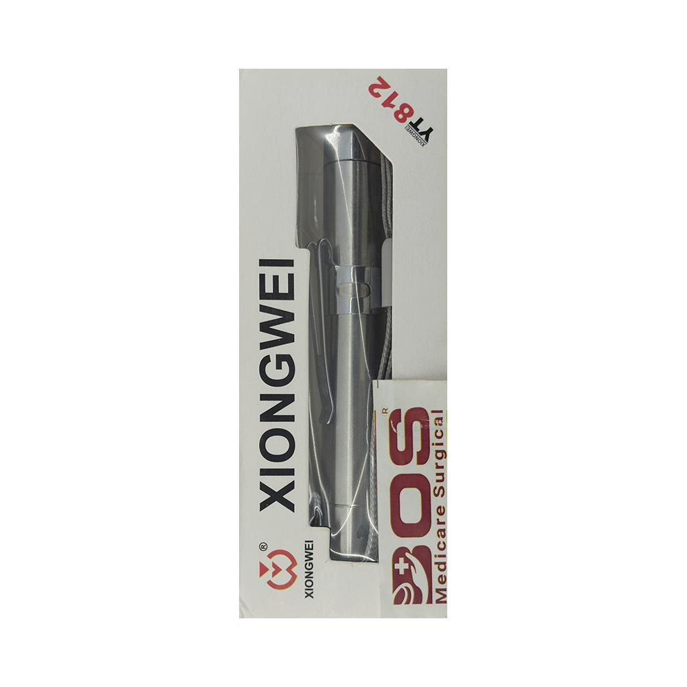 Bos Medicare Surgical Premium Bright Torch LED Flashlight Round Moon Shape with Keychain for Doctor, Medical Student and Clinic - Image 2