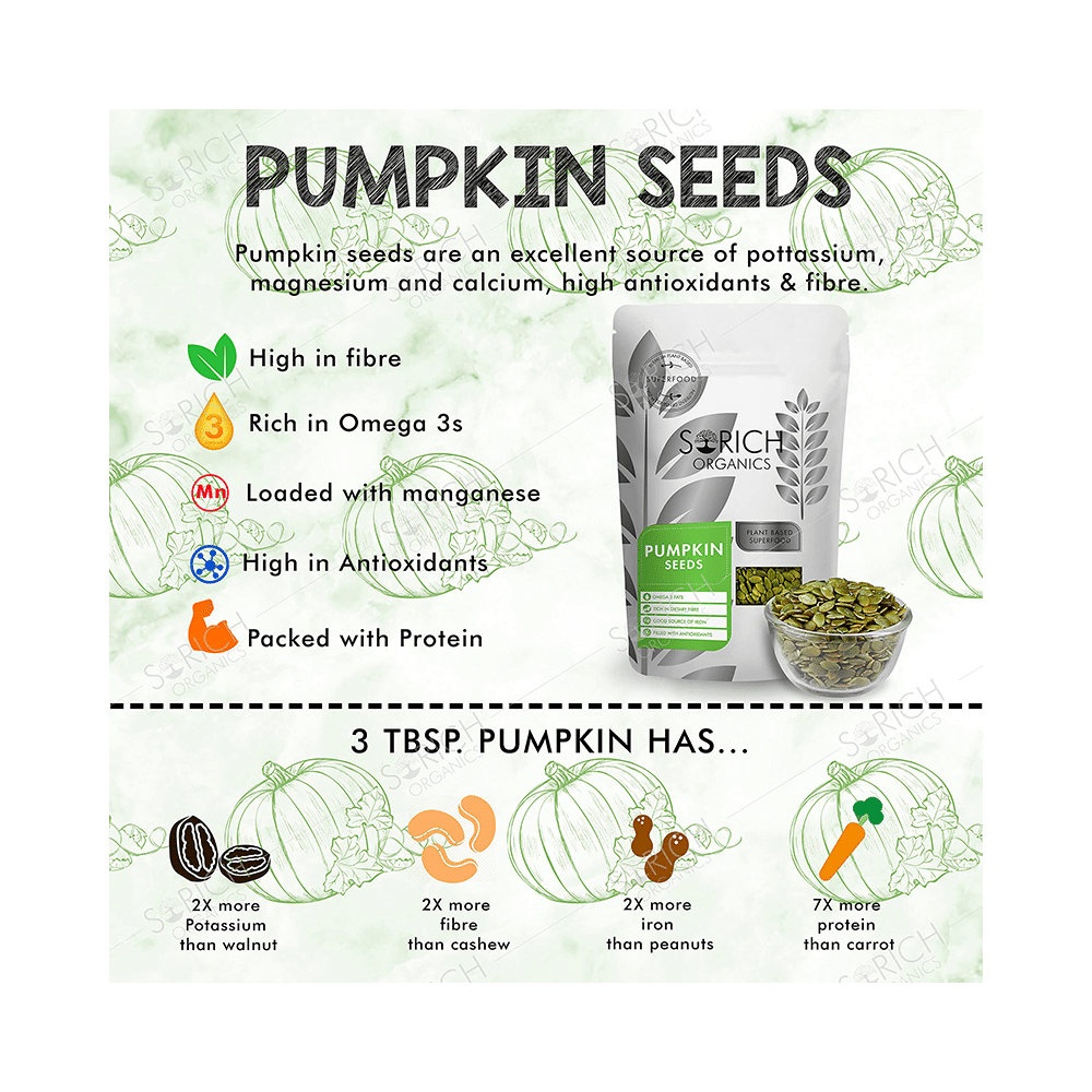 Sorich Organics Combo Pack of Pumpkin and Sunflower Seeds (200gm Each) - Image 7