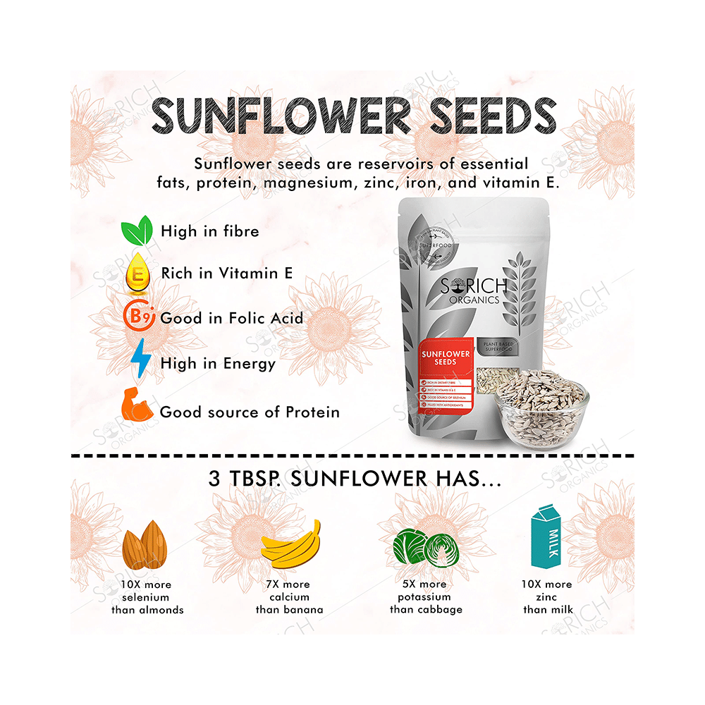 Sorich Organics Combo Pack of Pumpkin and Sunflower Seeds (200gm Each) - Image 6