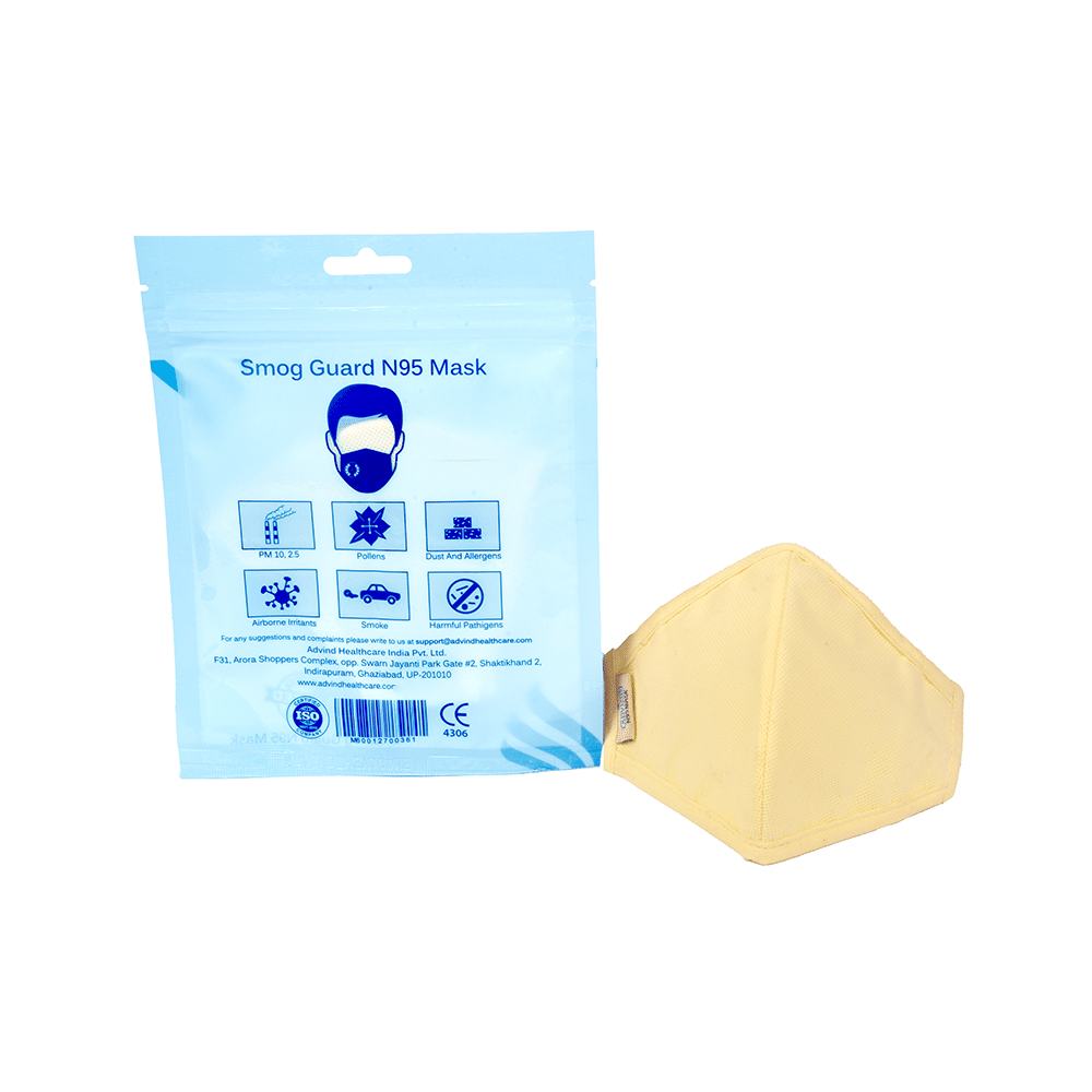Advind Healthcare Smog Guard N95 Kids Mask without Valve XS 3-5 Years Beige - Image 2
