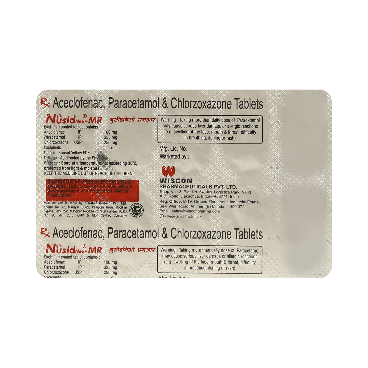 Nusid Neo MR 100mg/325mg/250mg Tablet - Image 6