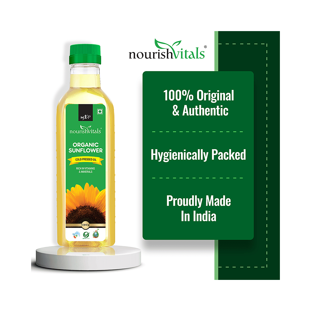 NourishVitals Organic Sunflower Cold Pressed Oil (1ltr Each) - Image 7
