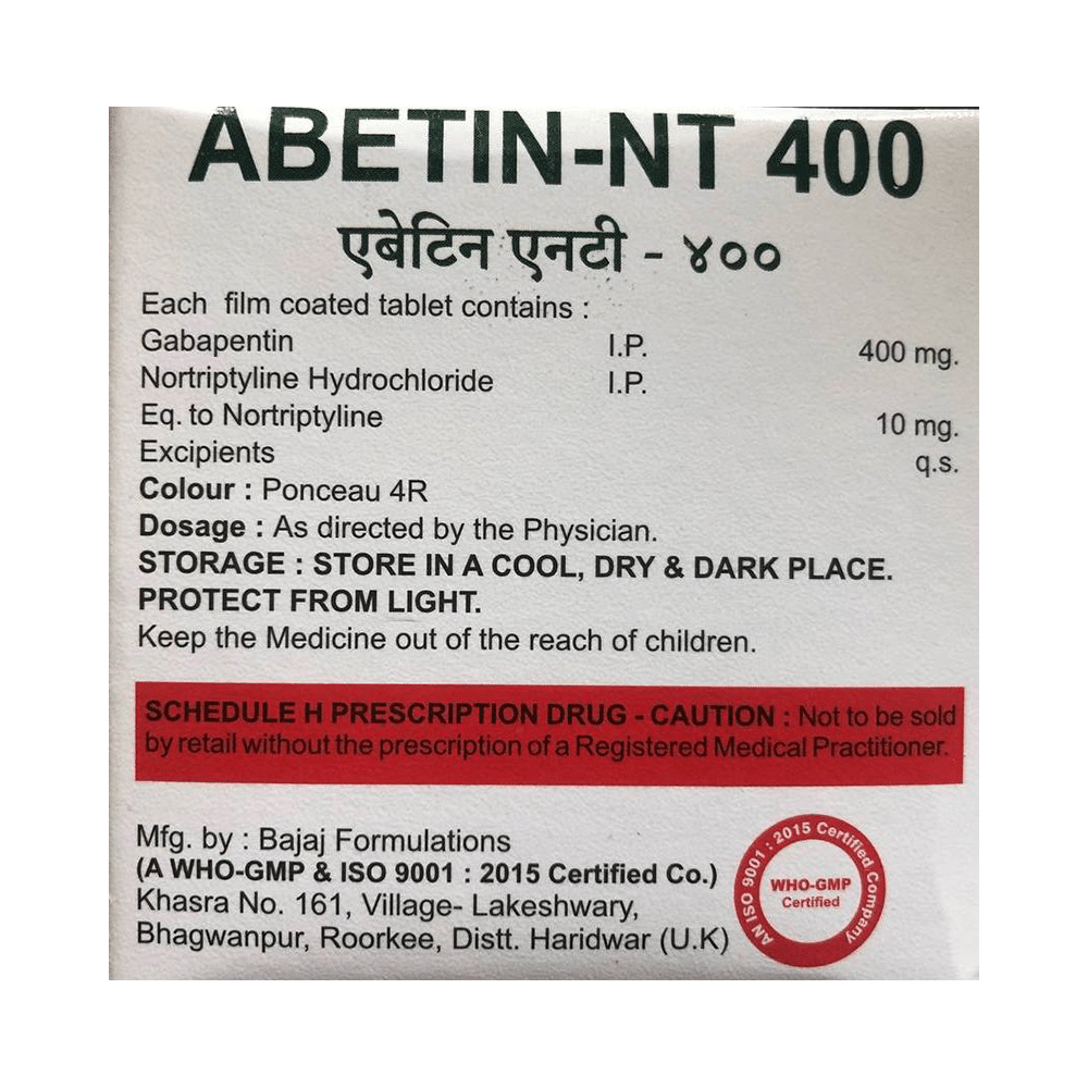 Abetin-NT 400 Tablet - Image 2