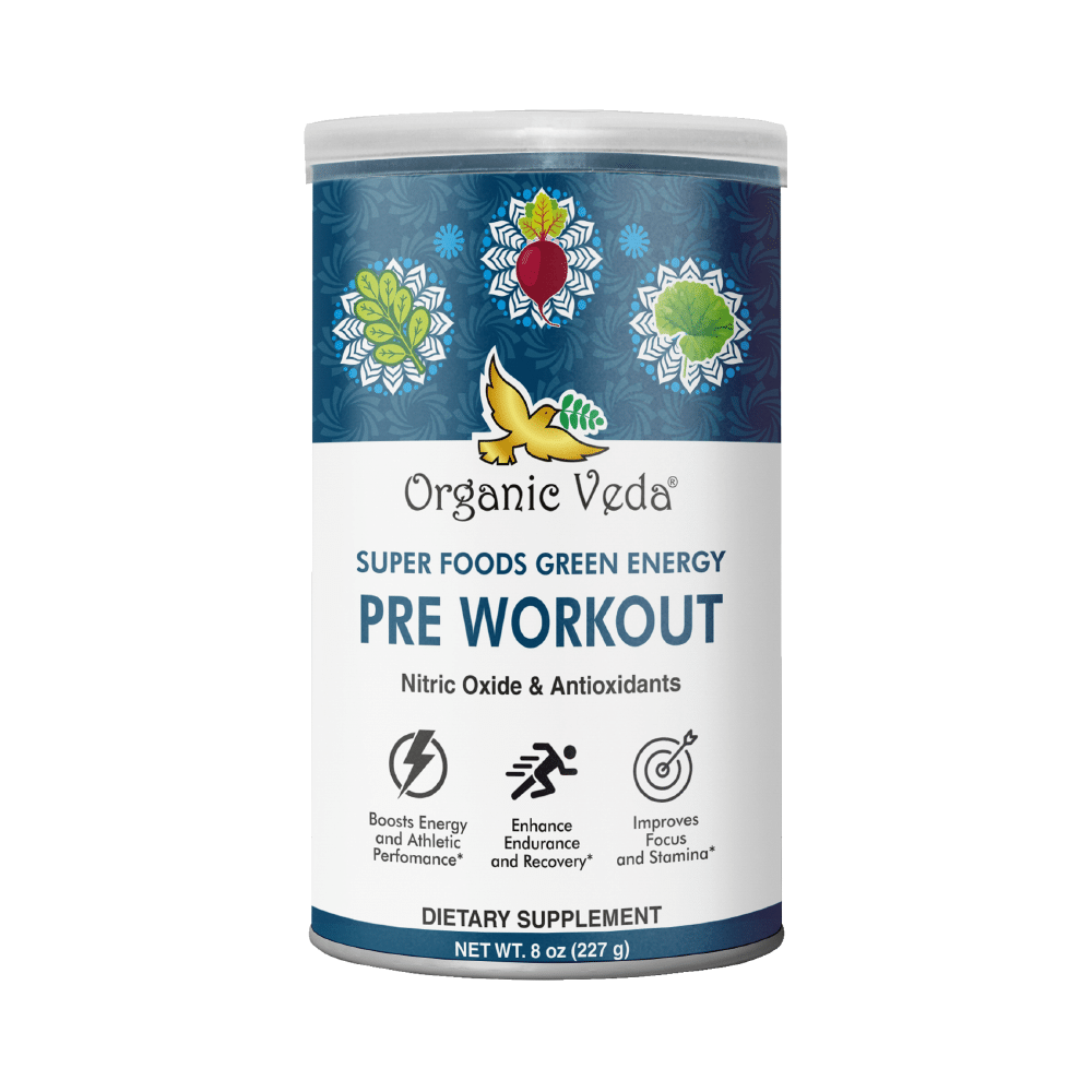 Organic Veda Super Foods Green Energy Pre Workout Powder - Image 1