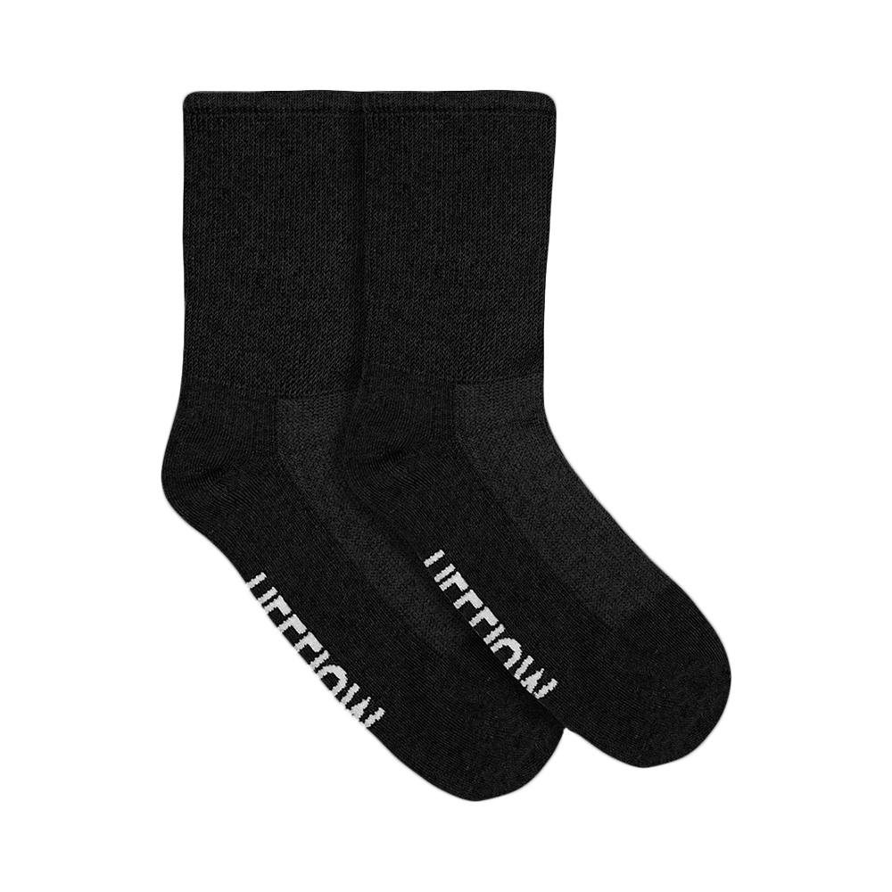 Heelium Diabetic Bamboo Socks Black Free Size - Image 2