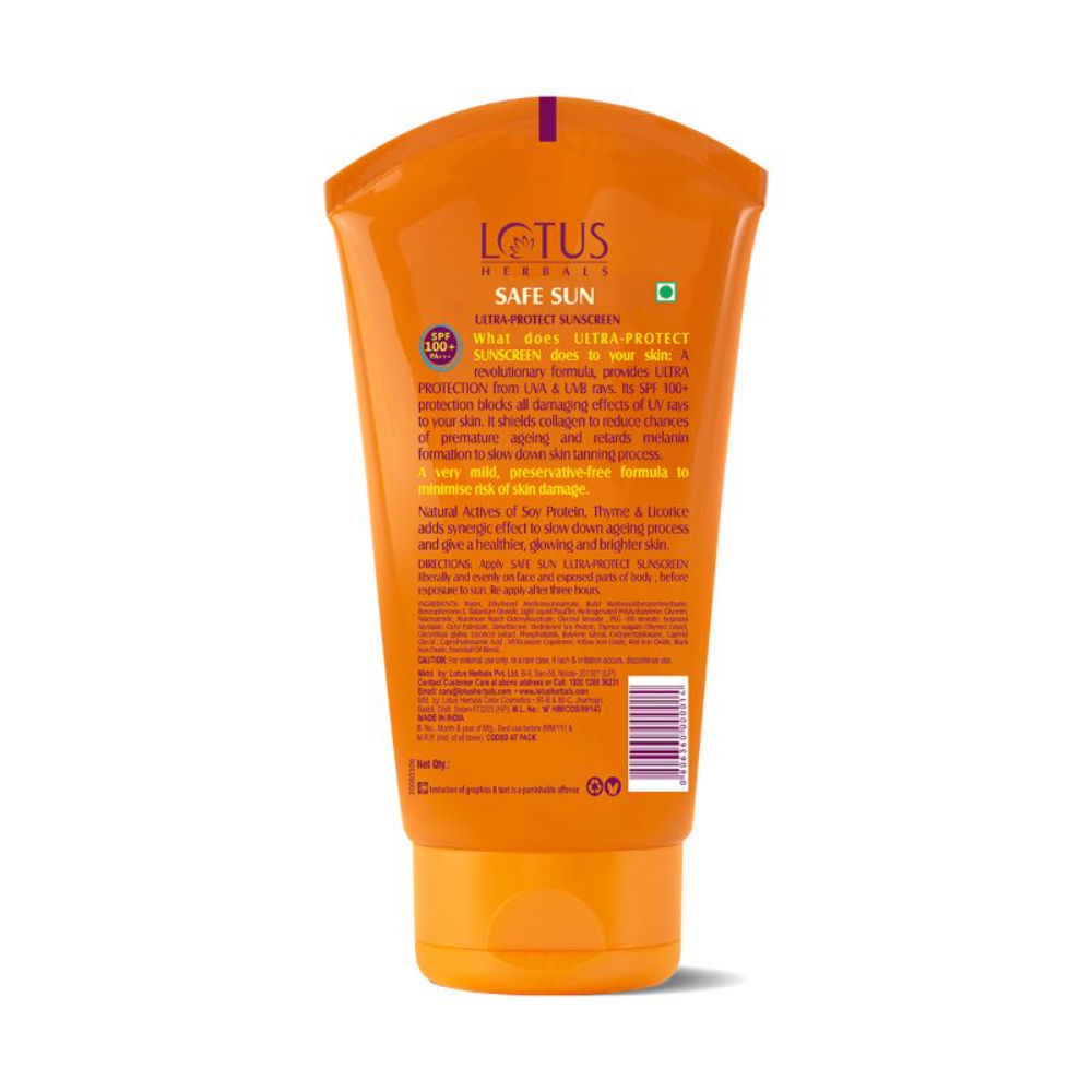 Lotus Herbals Safe Sun Ultra-Protect Sunscreen SPF 100+ PA+++ - Image 2
