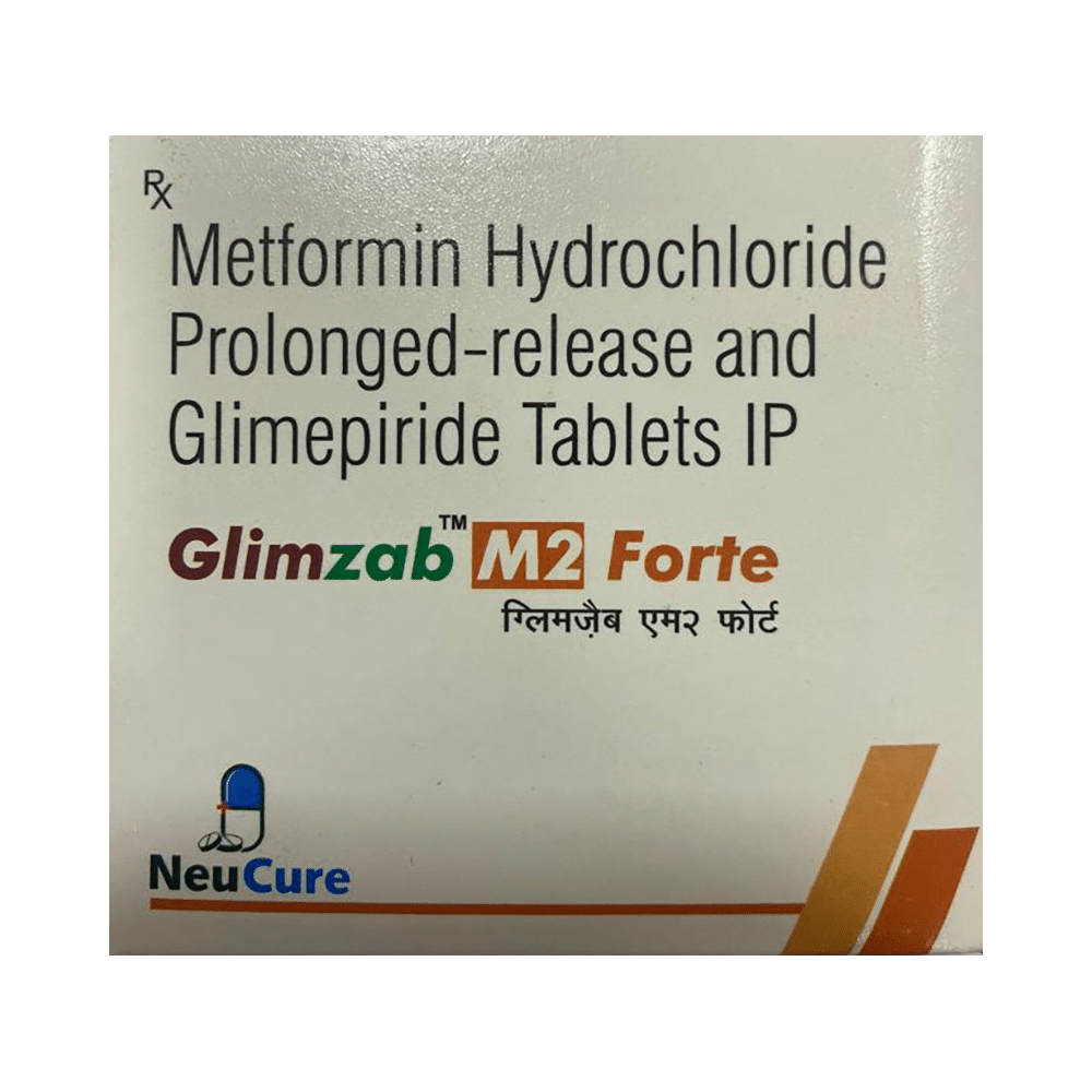 Glimzab M Forte 2mg/1000mg Tablet - Image 1