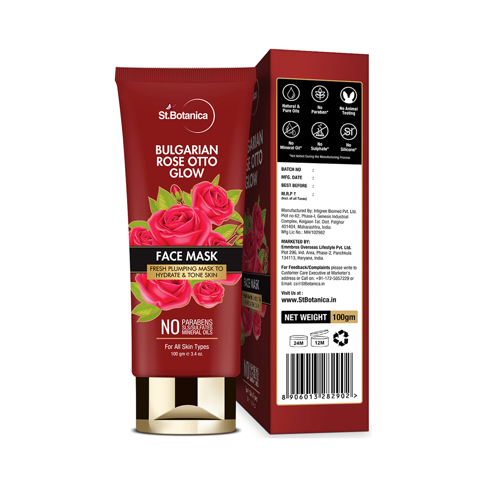 St.Botanica Bulgarian Rose Otto Glow Face Mask - Image 3
