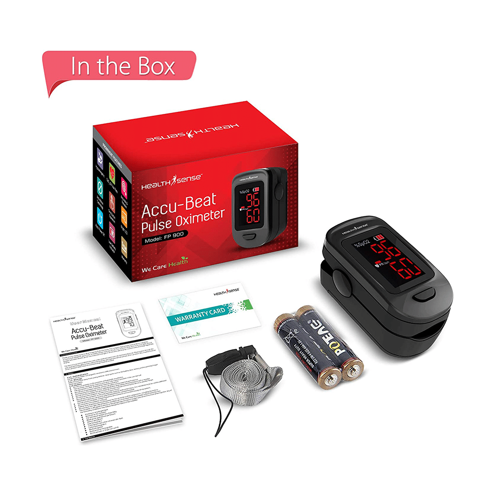 Health Sense FP 900 Accu Beat Fingertip Pulse Oximeter Black - Image 7