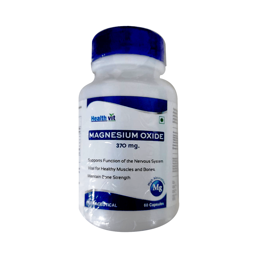 HealthVit Magnesium Oxide 370mg Capsule - Image 1