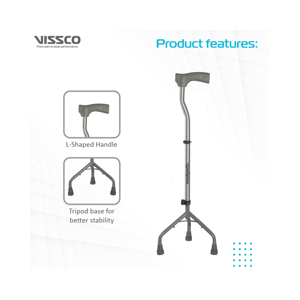Vissco 978 Medipedic Tripod L Shape Stick Universal - Image 3