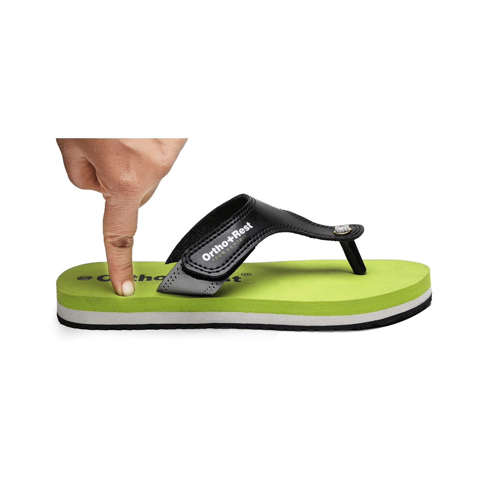 Ortho + Rest L700 Extra Soft Flip Flop Orthopedic Slippers for Women & Girls Olive 4 - Image 5