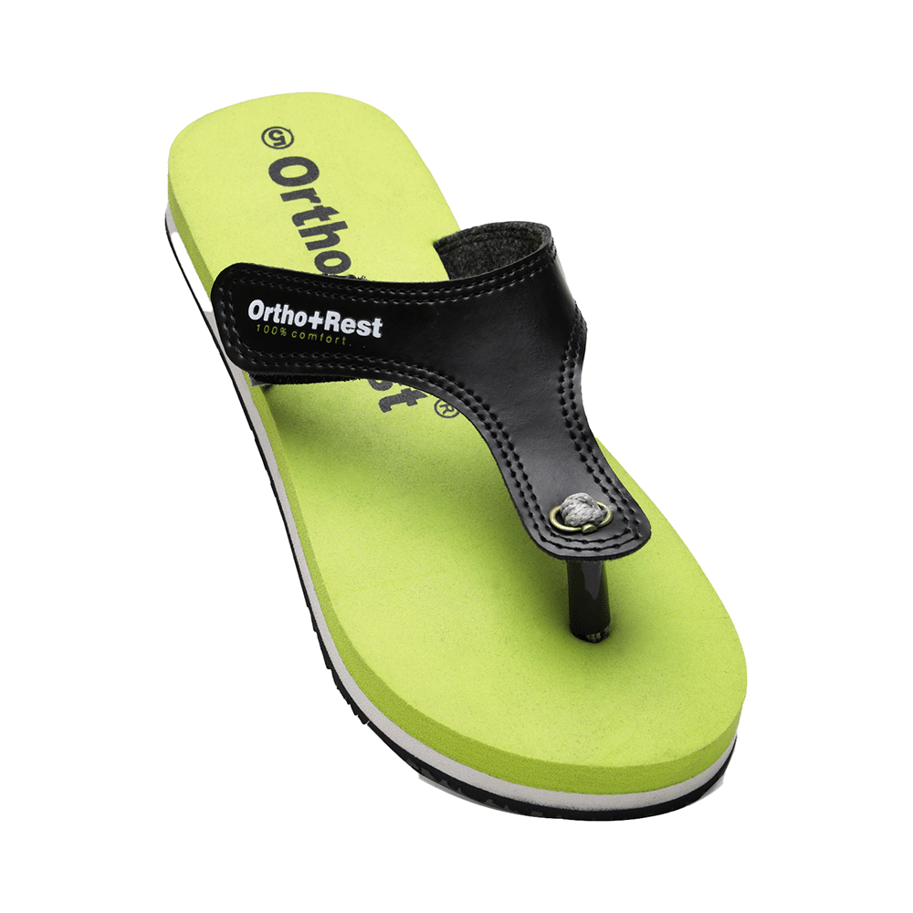 Ortho + Rest L700 Extra Soft Flip Flop Orthopedic Slippers for Women & Girls Olive 4 - Image 1