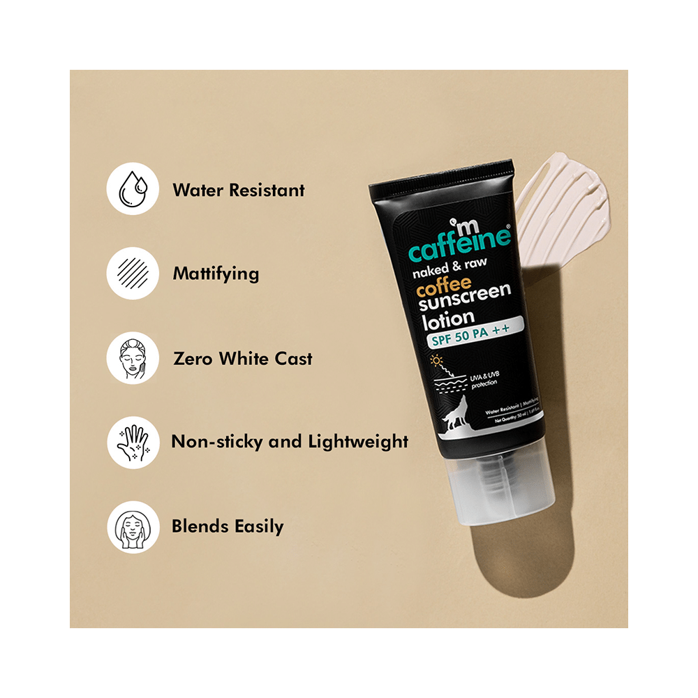 mCaffeine Daily Sun Protection Kit-Deep Cleansing Coffee Face Wash & SPF 50 PA++ Sunscreen Lotion - Image 4