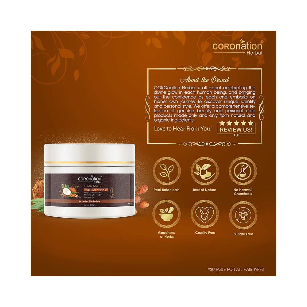 Coronation Herbal Coconut & Vitamin E Hair Mask (200gm Each) - Image 5