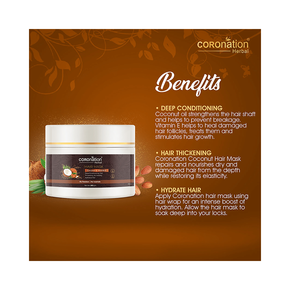 Coronation Herbal Coconut & Vitamin E Hair Mask (200gm Each) - Image 3