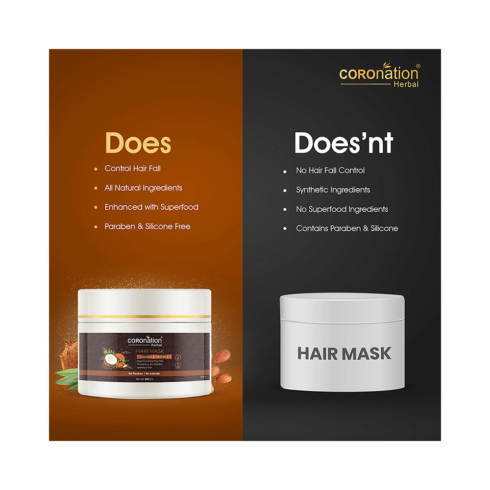 Coronation Herbal Coconut & Vitamin E Hair Mask (200gm Each) - Image 4