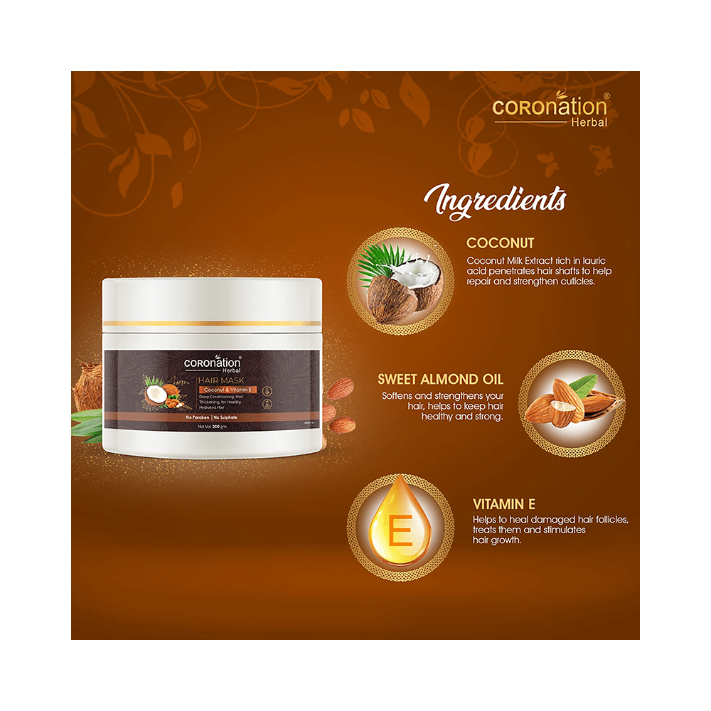 Coronation Herbal Coconut & Vitamin E Hair Mask (200gm Each) - Image 2