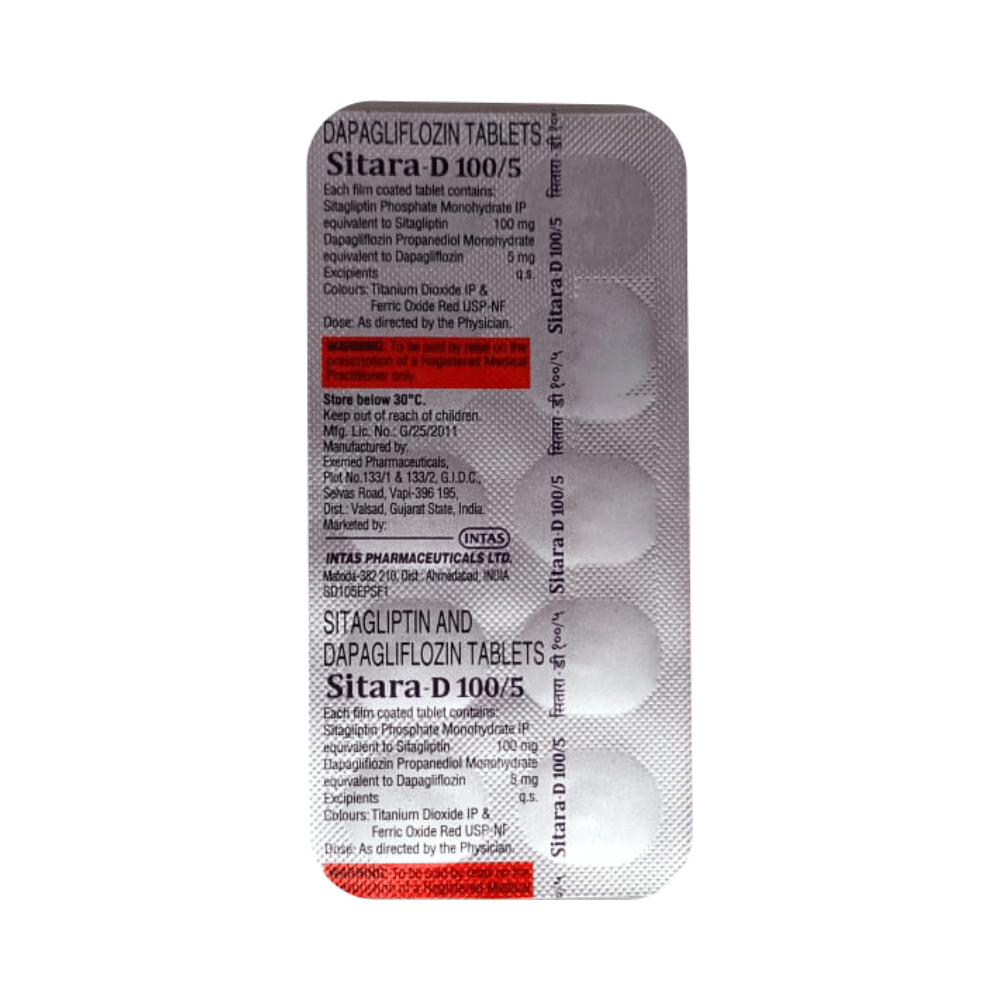 Sitara-D 5mg/100mg Tablet - Image 4