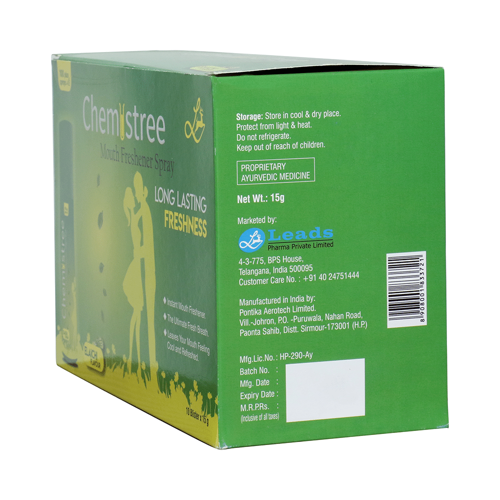 Chemistree Mouth Freshener Spray (15gm Each) Elaichi - Image 3