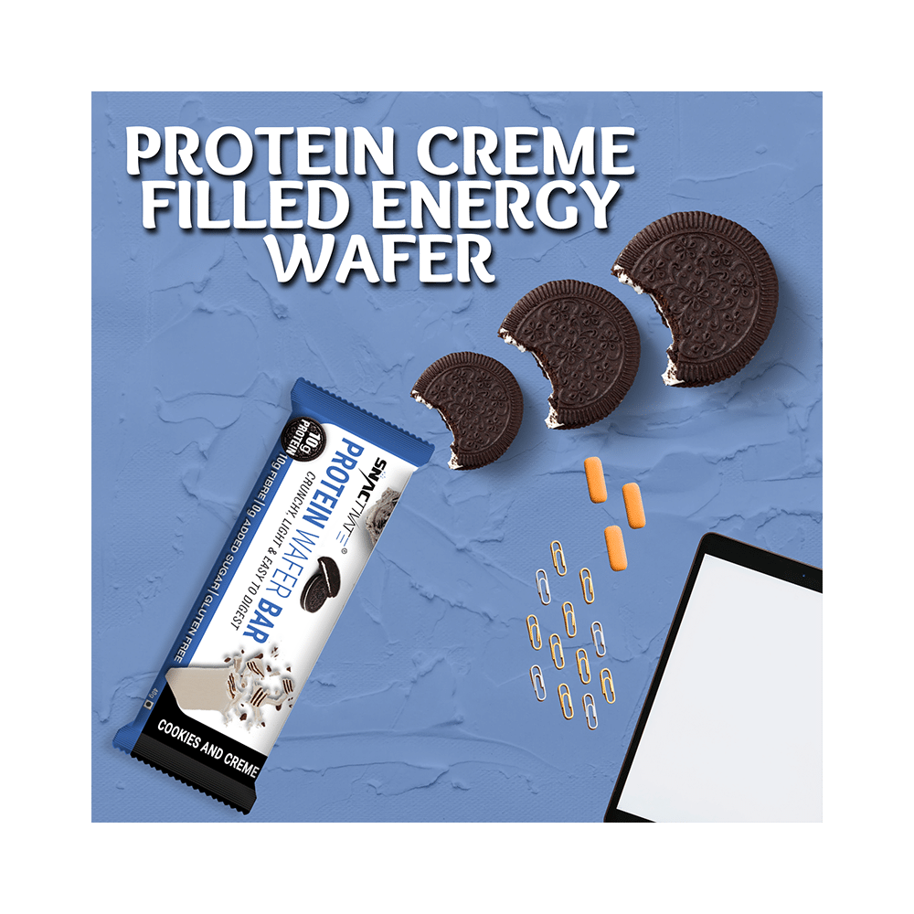 Snactivate Protein Wafer Bar (40gm Each) Cookies & Cream - Image 7