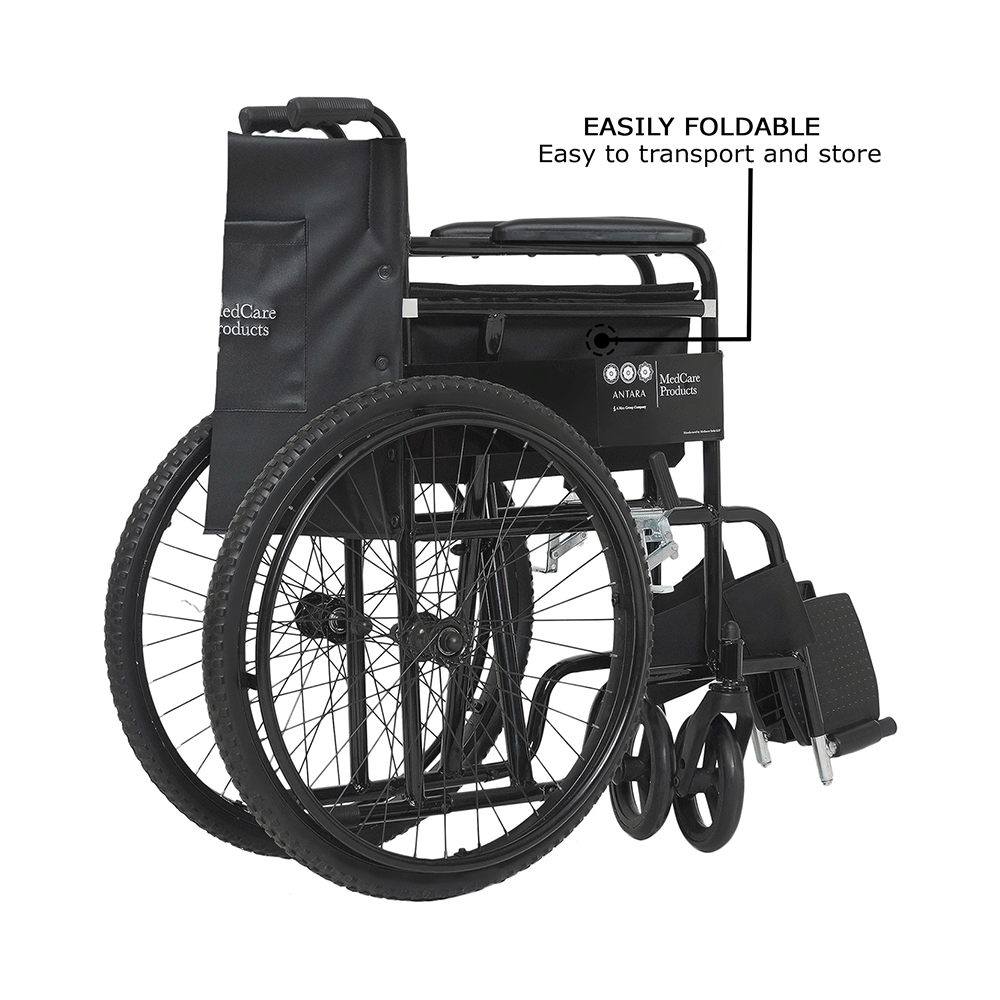 Antara Wheel Easy Wheelchair Black - Image 7