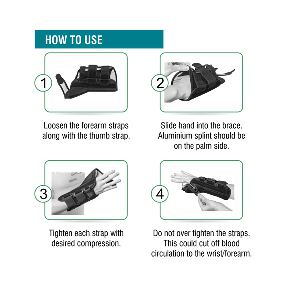 Med-E-Move Wrist Forearm Splint Medium - Image 3