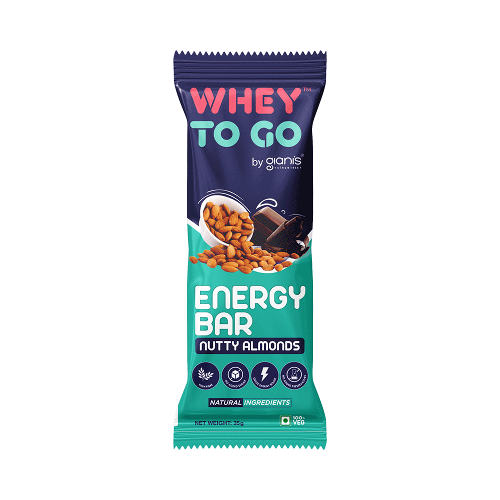 Whey To Go Energy Bar (35gm Each) Nutty Almonds - Image 1