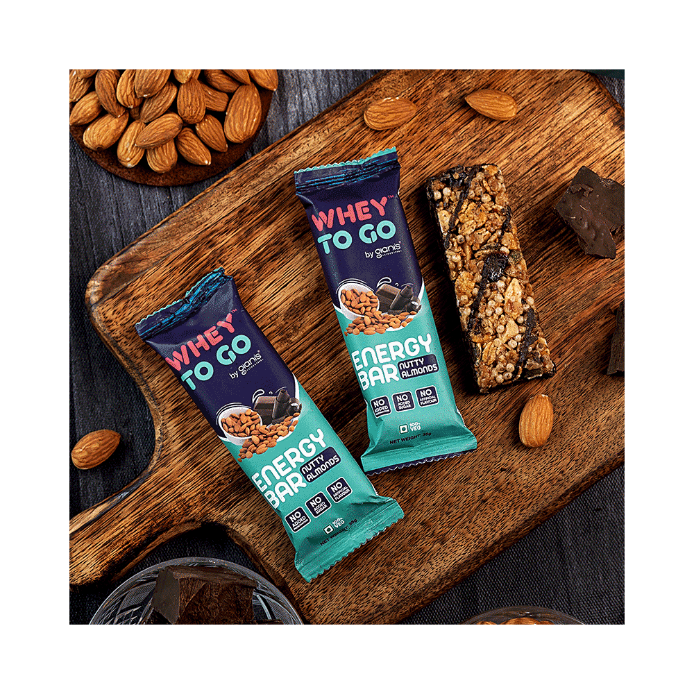 Whey To Go Energy Bar (35gm Each) Nutty Almonds - Image 3