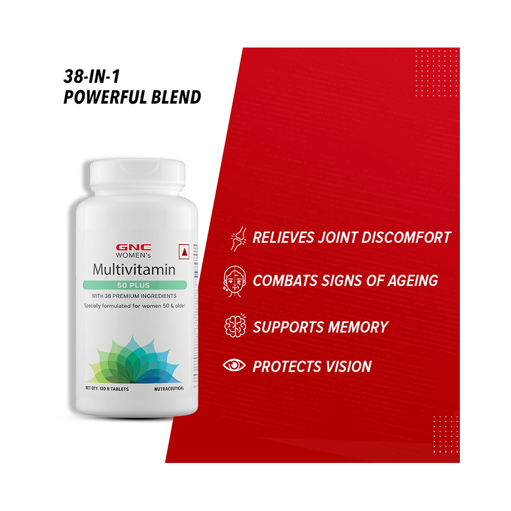 GNC Women's Multivitamin 50 Plus | For Joints & Anti-Ageing Support | Tablet - Image 2