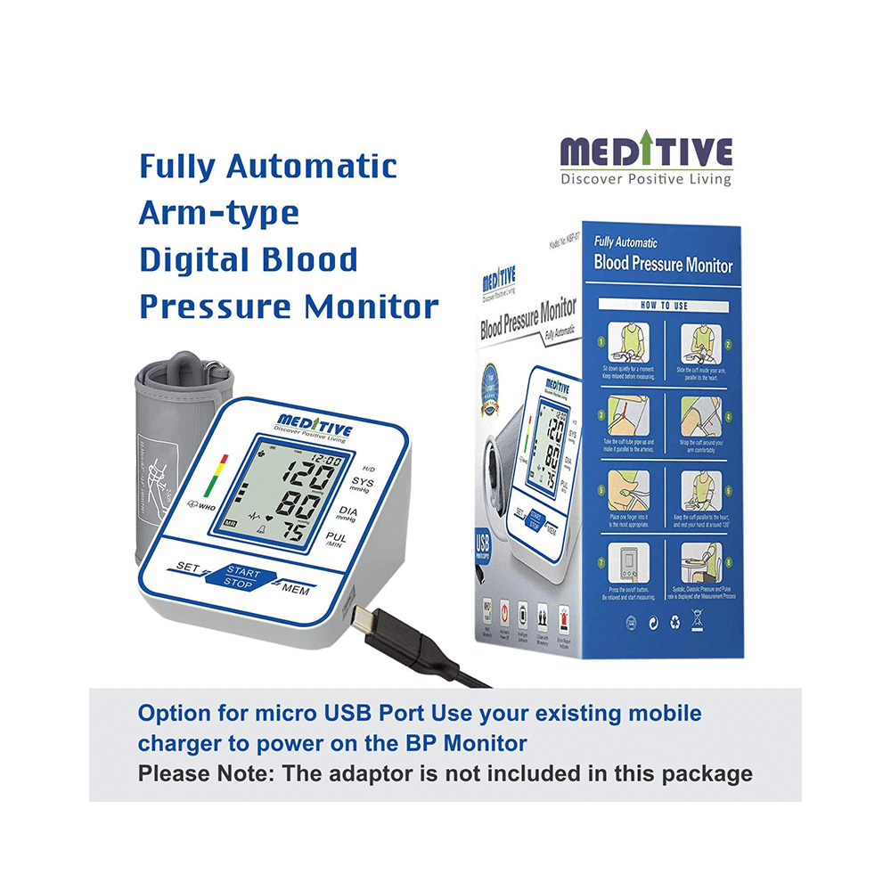 Meditive MBP 07 Fully Automatic Blood Pressure Monitor - Image 2