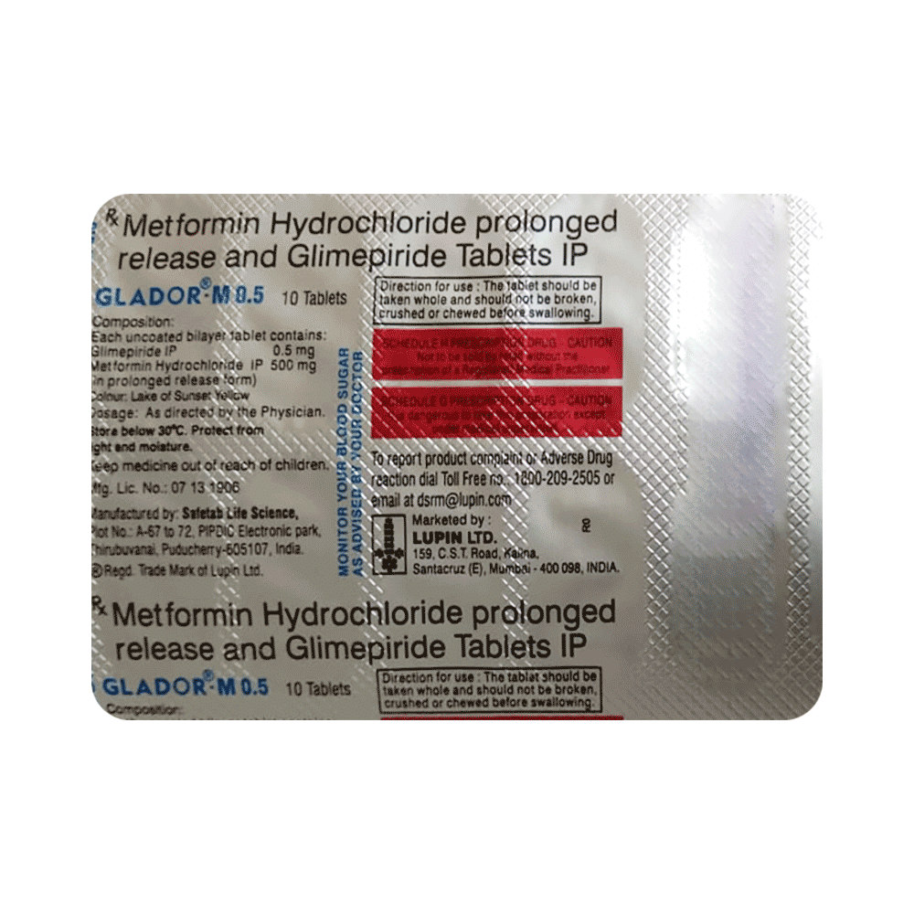 Glador-M 0.5 Tablet PR - Image 3